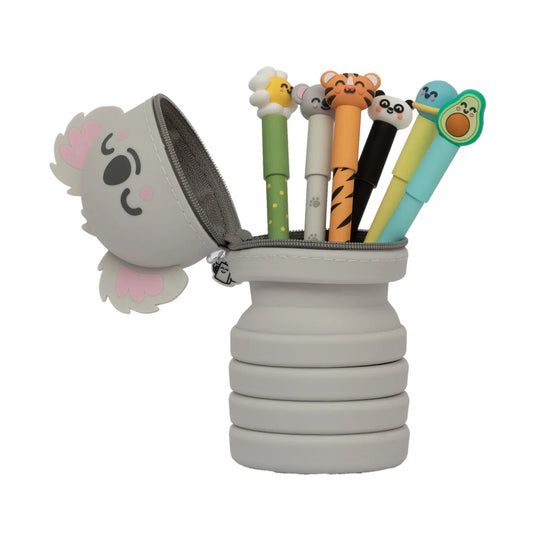 Set con 6 penne cancellabili Bo-Bo + Astuccio in Silicone Koala