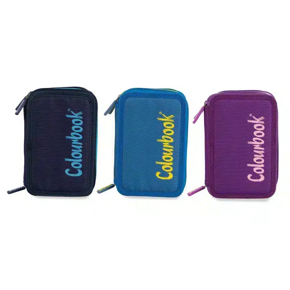 Astuccio 3 zip Bicolor - Colourbook