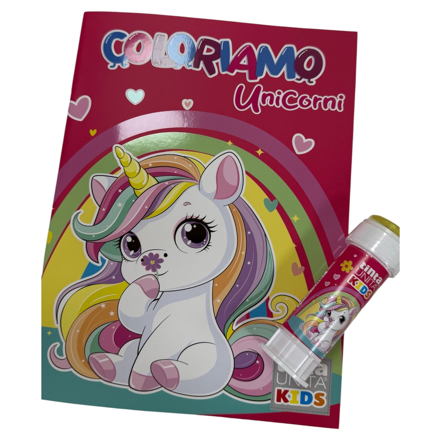 Album Da Colorare con Bolle di Sapone - Tinta Unita Kids