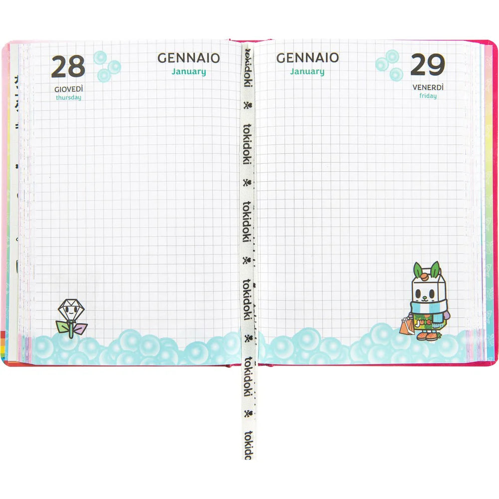 Diario 12 Mesi 2026/27 - Tokidoki - Giornaliero Fucsia