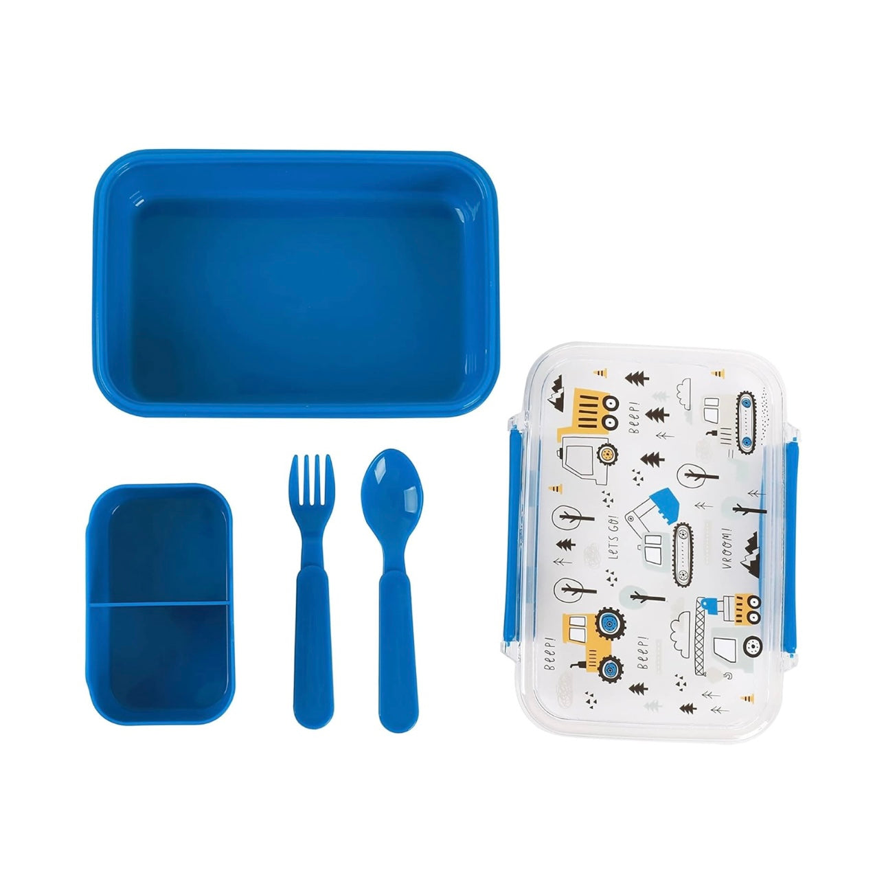 IDRINK®- Lunch box con divisorio, forchetta e cucchiaio Truck