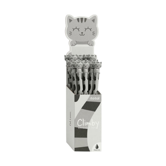 Penna Cancellabile Climby Gatto Grigio - Itotal