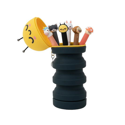 Set di 6 penne cancellabili Bo-Bo + astuccio silicone Ape