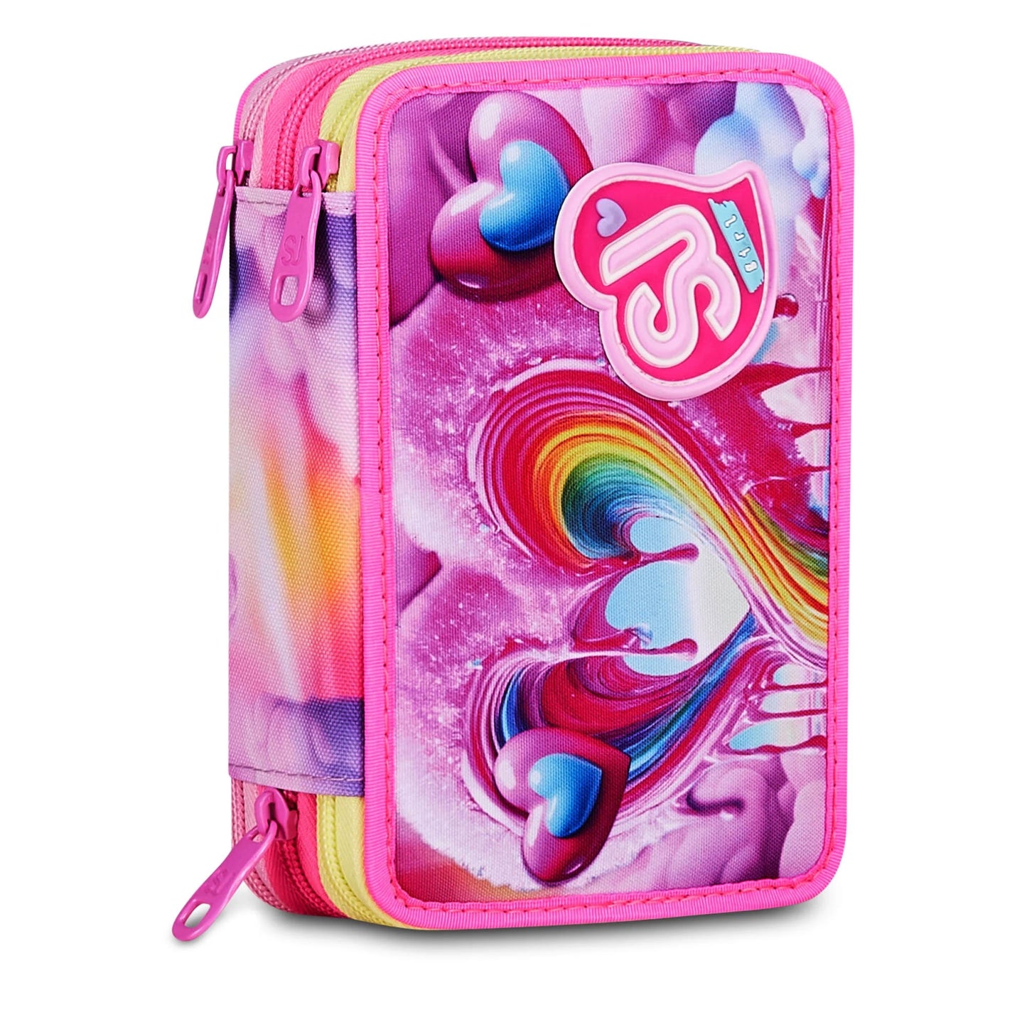 Astuccio 3 Zip - Joyful Pins Girl