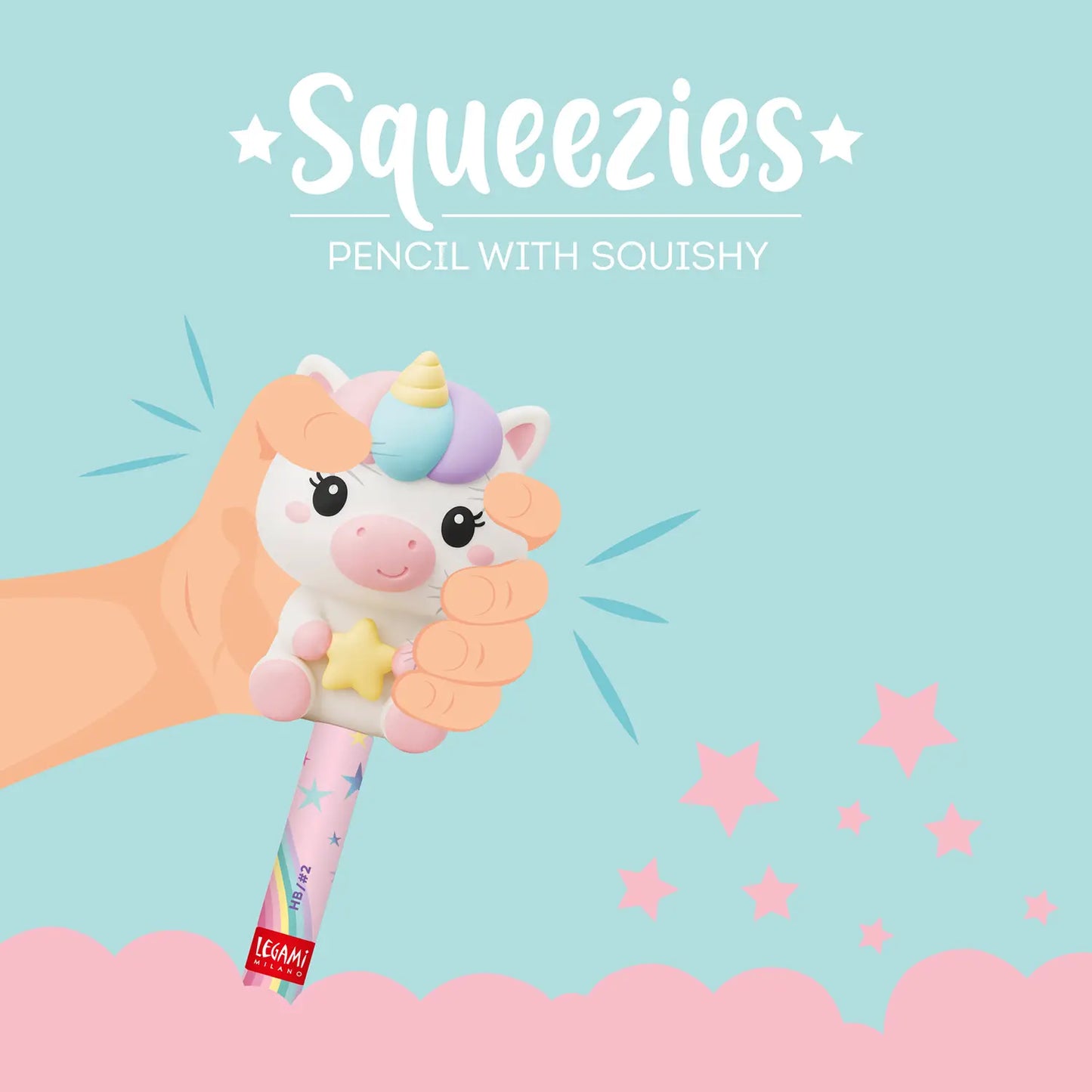 Matita con Antistress Squeezies - Unicorno