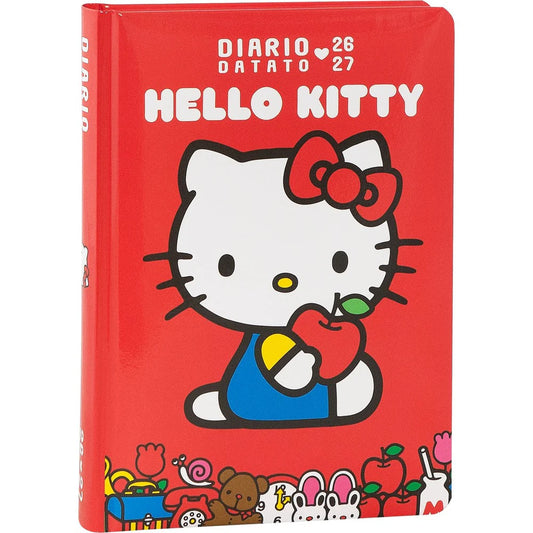 Diario 12 Mesi 2026/27 - Hello Kitty - Datato Rosso