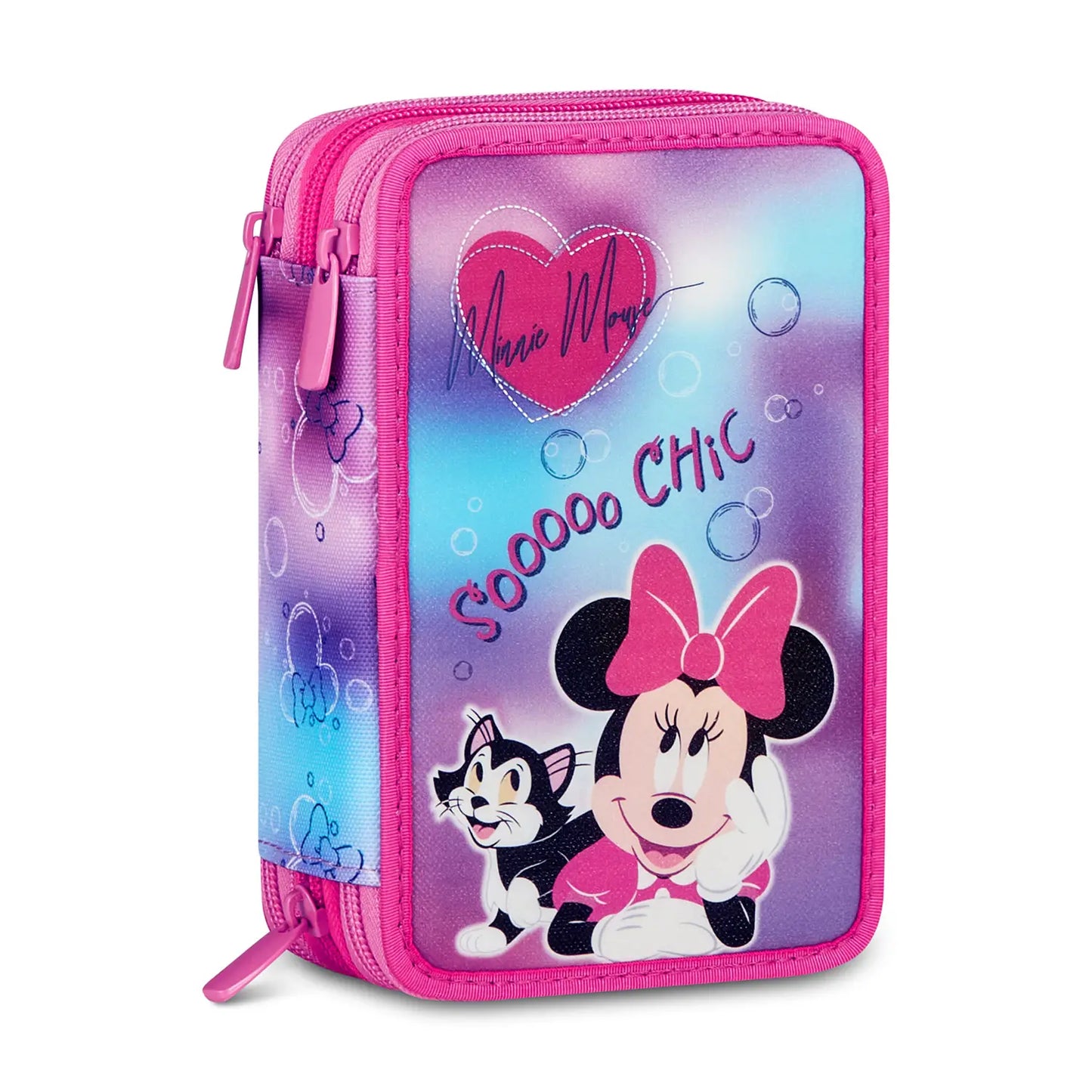 Astuccio 3 Zip Minnie Chic Touch - Seven