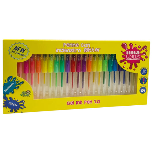 Set 24 Penne Gel Glitter - Tinta Unita Glitterissima