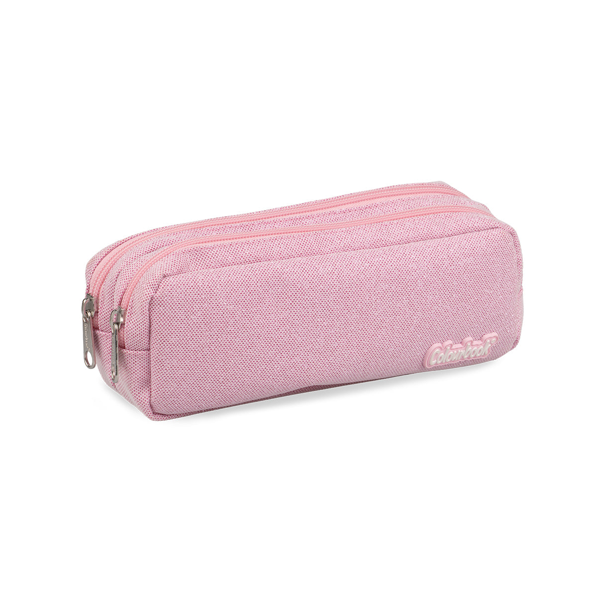 Astuccio 2 Zip Rosa Glitter - Colourbook