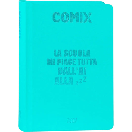 Diario 16 Mesi 2026/27 - COMIX - Giornaliero Turchese