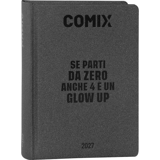 Diario 16 Mesi 2026/27 - COMIX - Giornaliero Charcoal