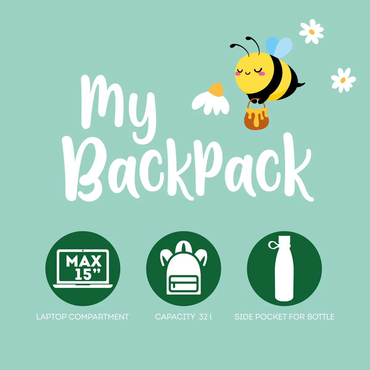 Zaino Bee Green - My Backpack - Legami