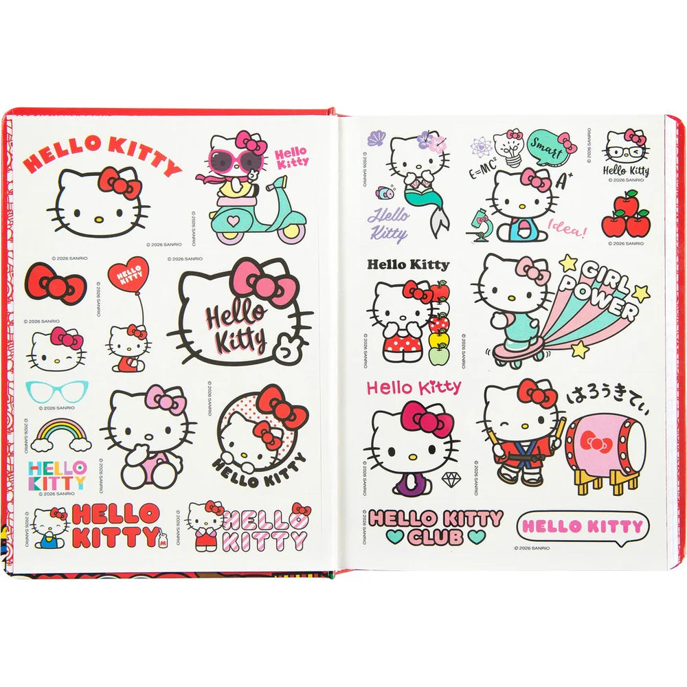 Diario 12 Mesi 2026/27 - Hello Kitty - Datato Rosso