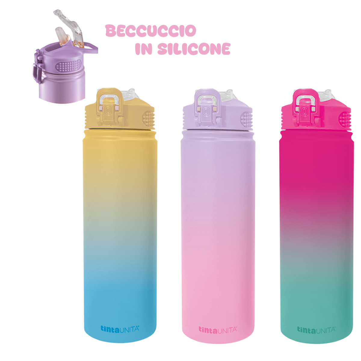 Borraccia Termica con Beccuccio 750ml - Tinta Unita