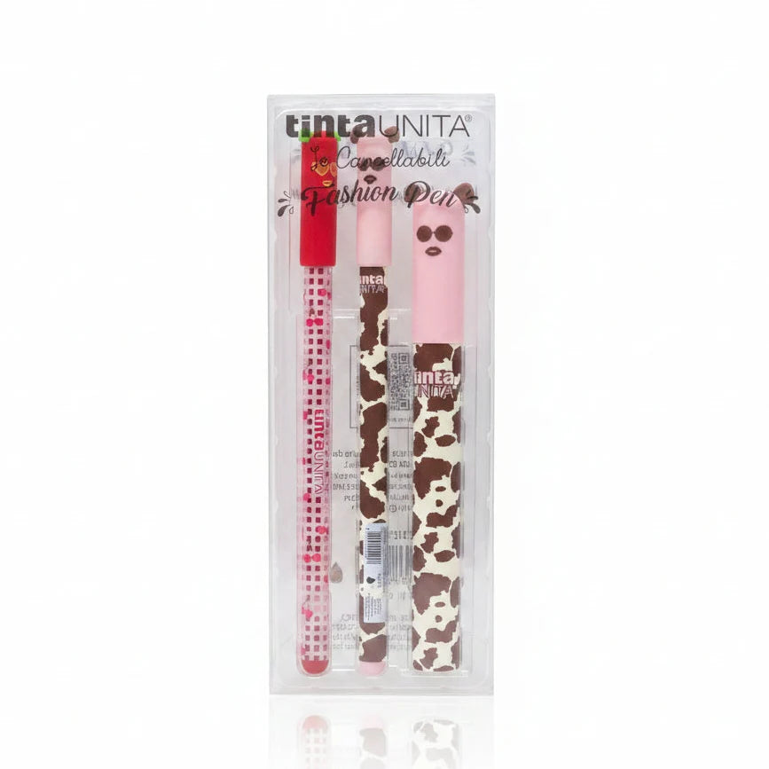 Set 2 Penne Cancellabili Fashion con Refill - Tinta Unita
