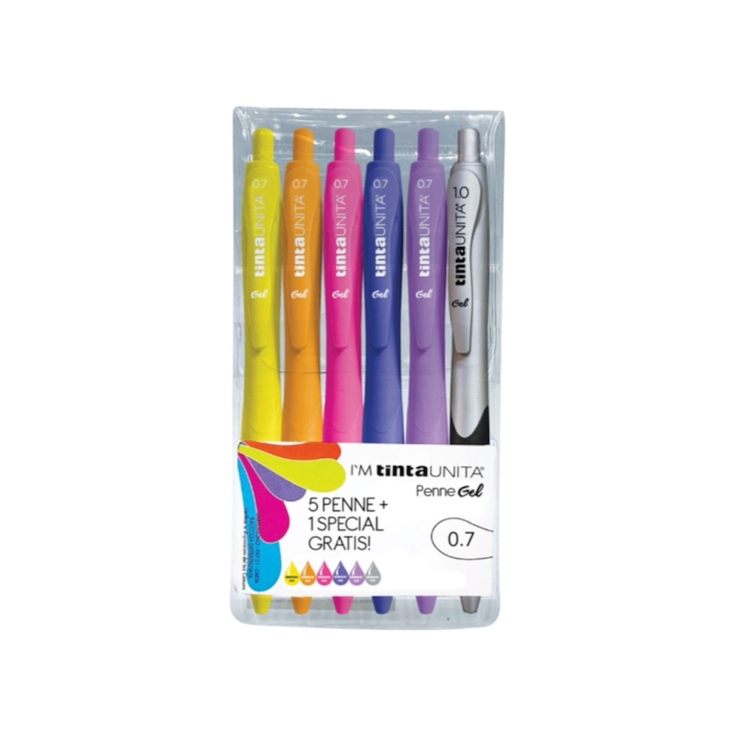Confezione 5+1 Penne gel 0.7 Tinta Unita I’M