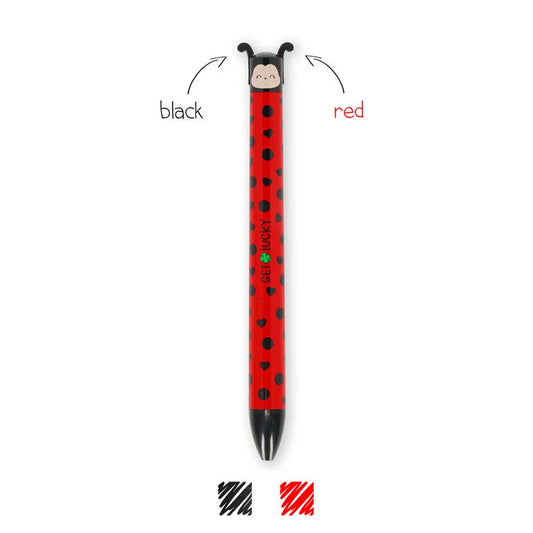 Penna a Sfera Due Colori Ladybug - Click&Clack