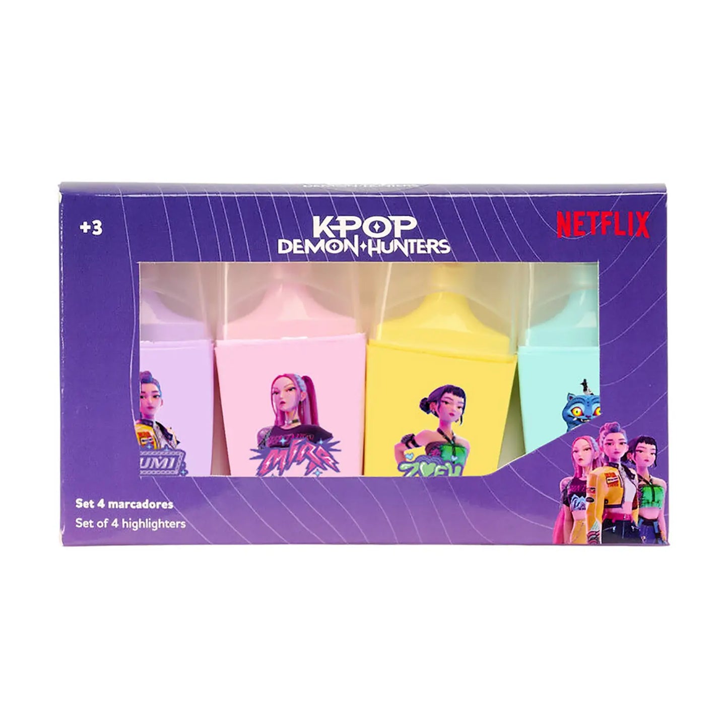 Set 4 Mini Evidenziatori K Pop Demon Hunters