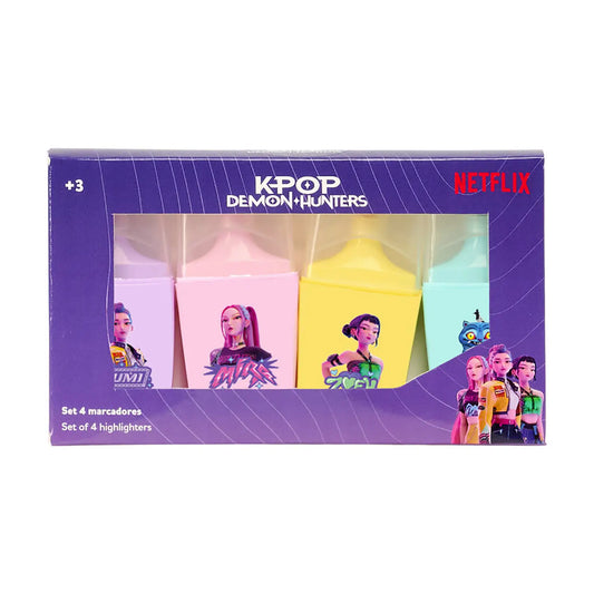 Set 4 Mini Evidenziatori K Pop Demon Hunters