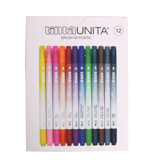 Pennarelli Brush Bi Punta - Tinta Unita