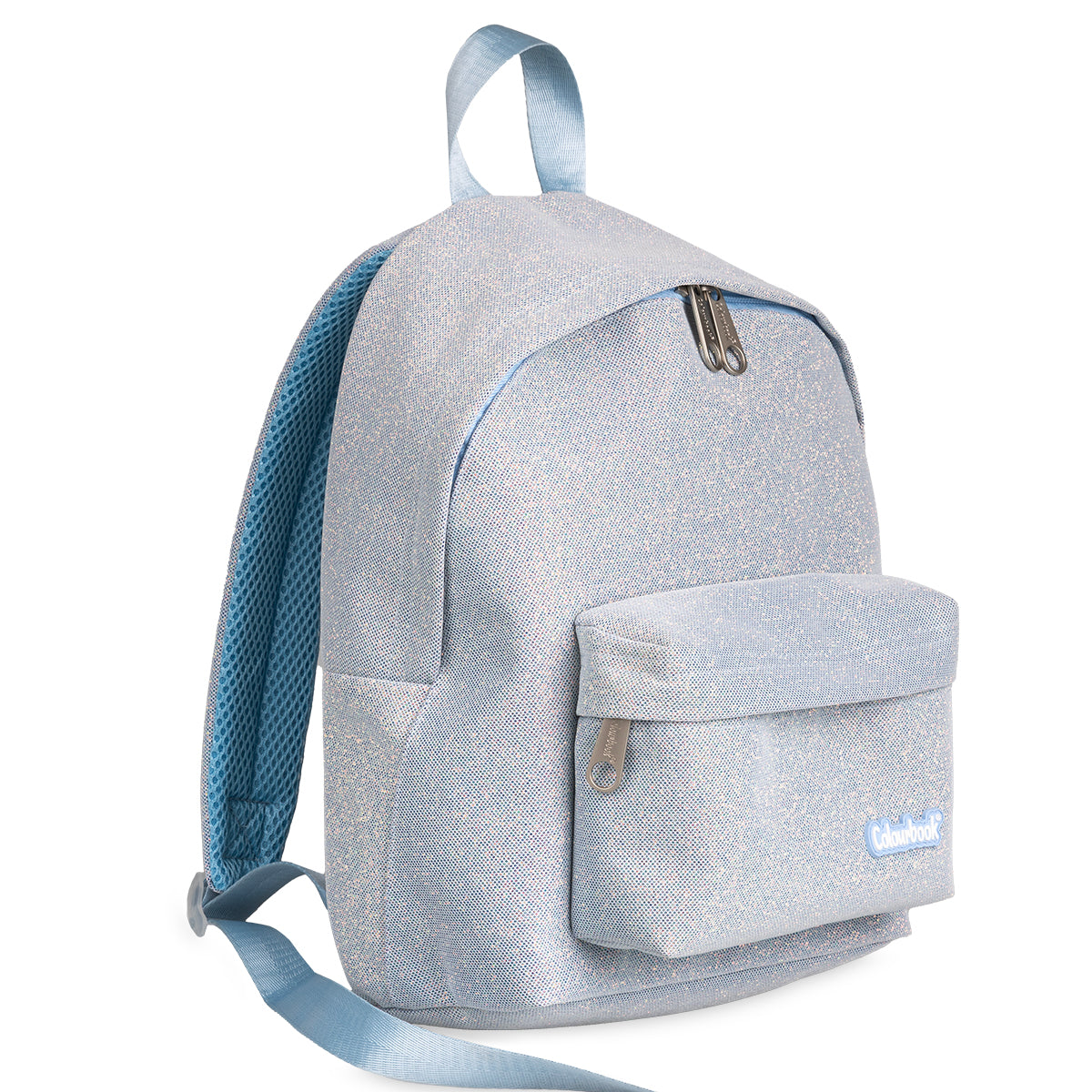Zaino Americano Glitter Azzurro - Colourbook