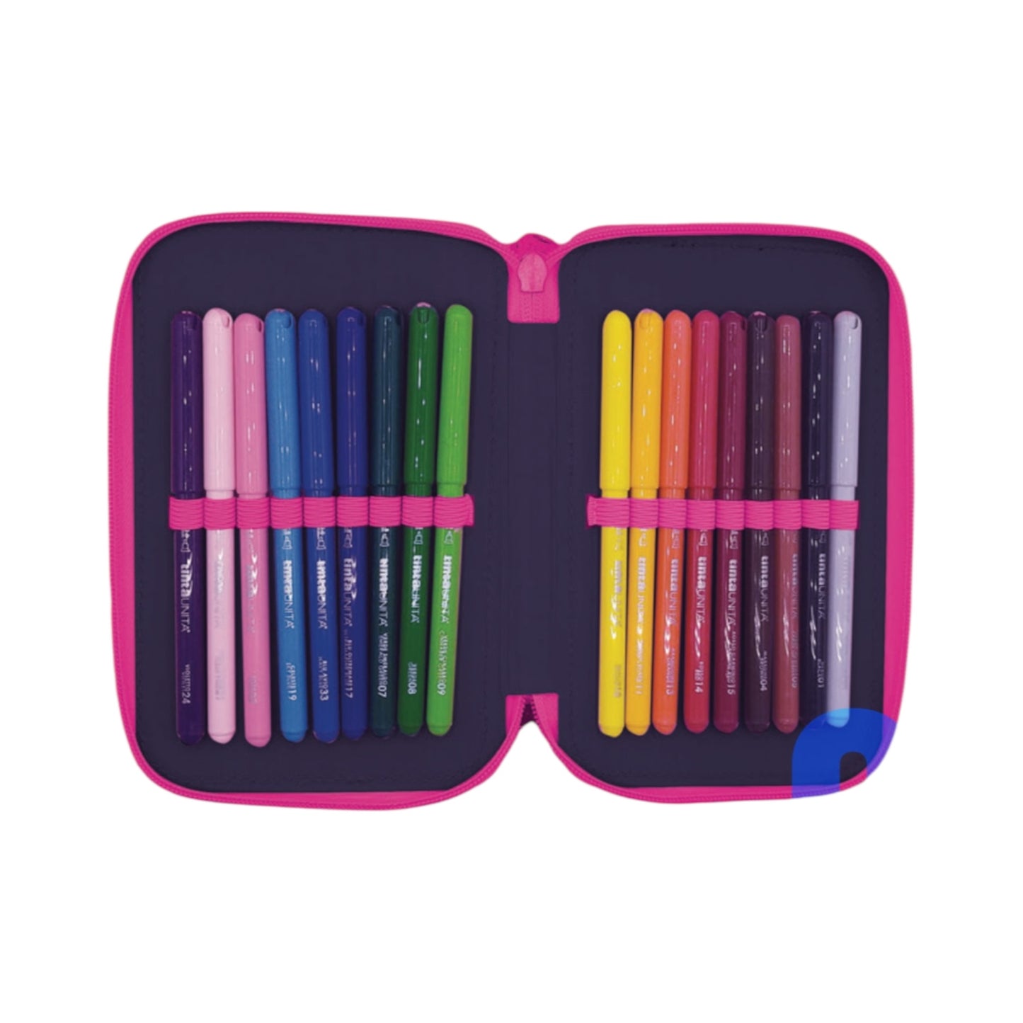 Astuccio 3 Zip Crazy Girl - Tinta Unita Click