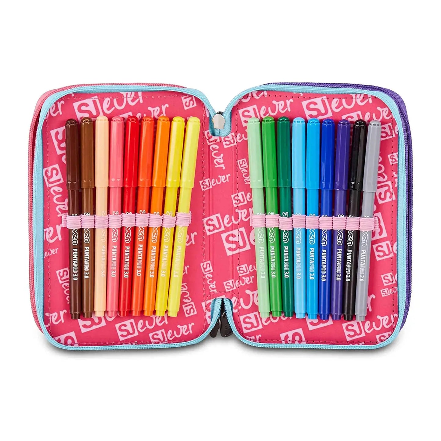 Astuccio 3 Zip Pink Beat - SJ Gang Ever