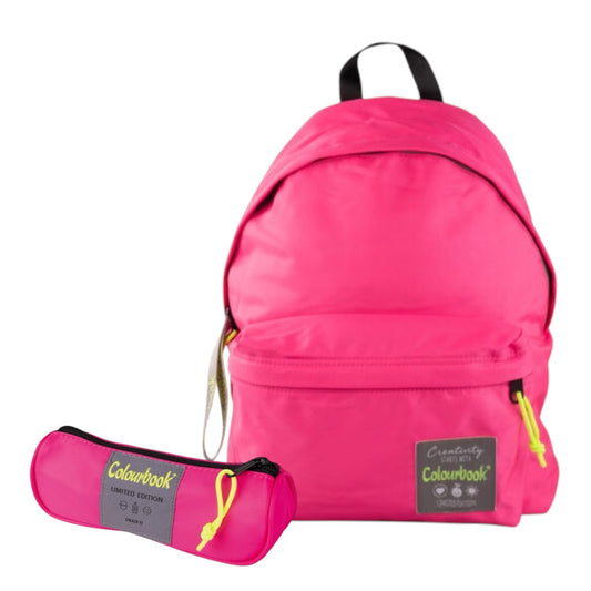 Zaino + Astuccio Satin Fucsia - Colourbook