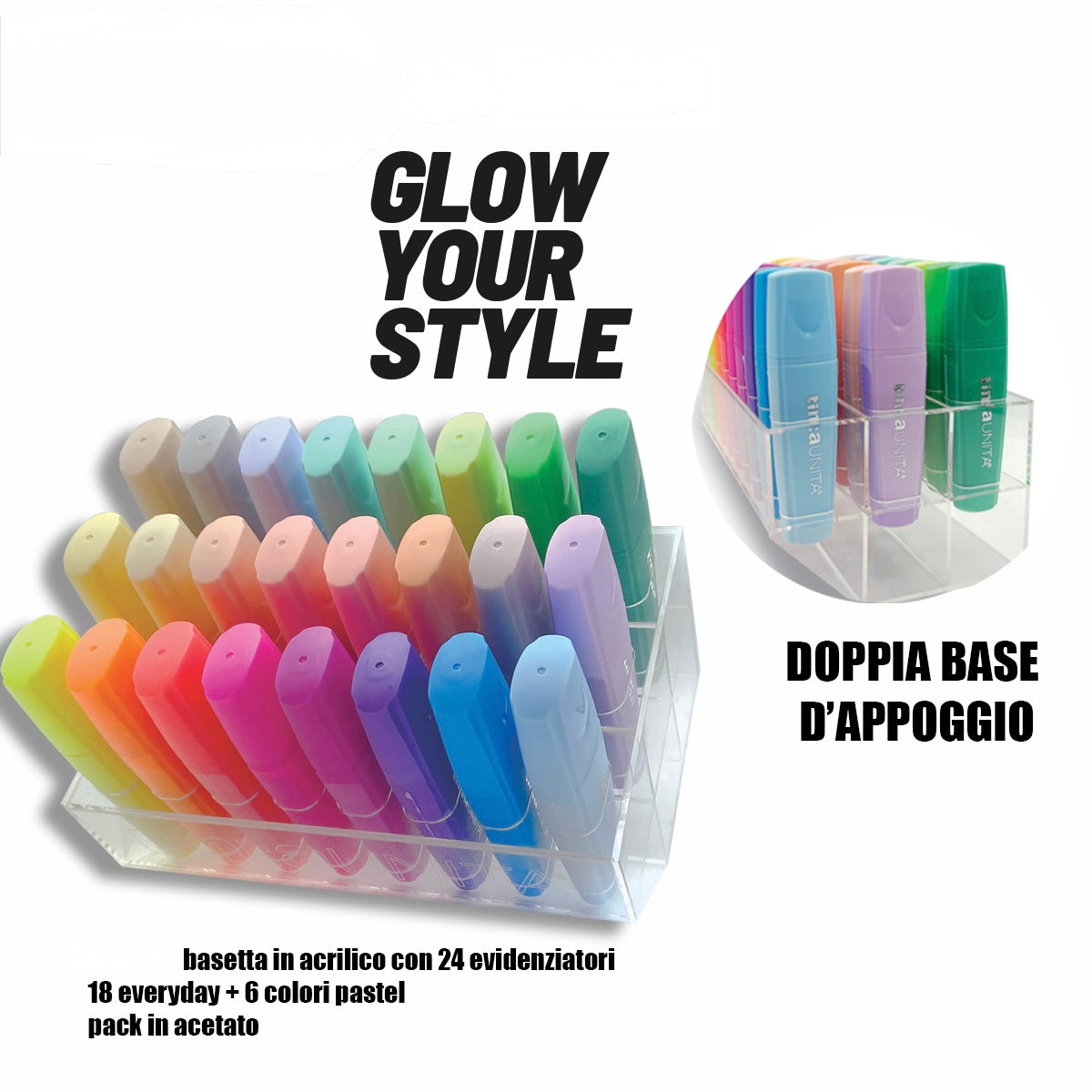 Basetta Evidenziatori Glimmer Tinta Unita