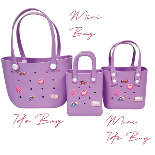 Borsa in Eva Lilla - Tinta Unita Click
