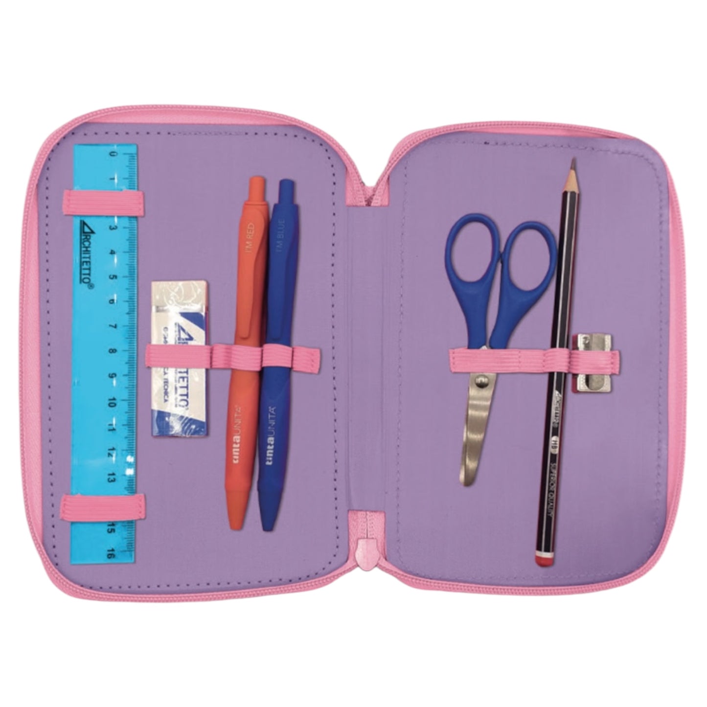 Astuccio 3 Zip Nero - Tinta Unita Glamour