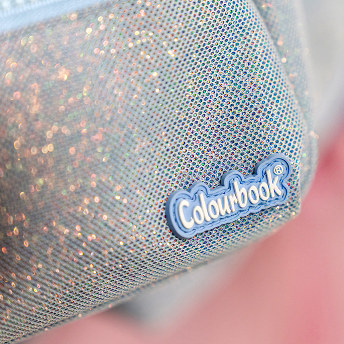 Astuccio 2 Zip Azzurro Glitter - Colourbook