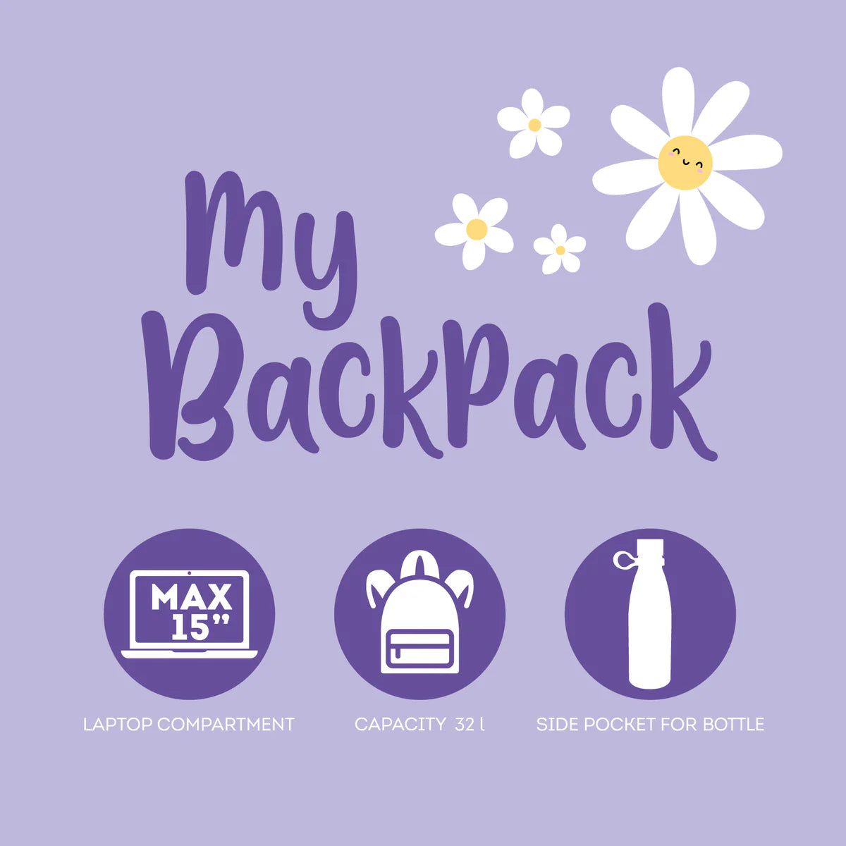 Zaino Daisy Lilac - My Backpack - Legami
