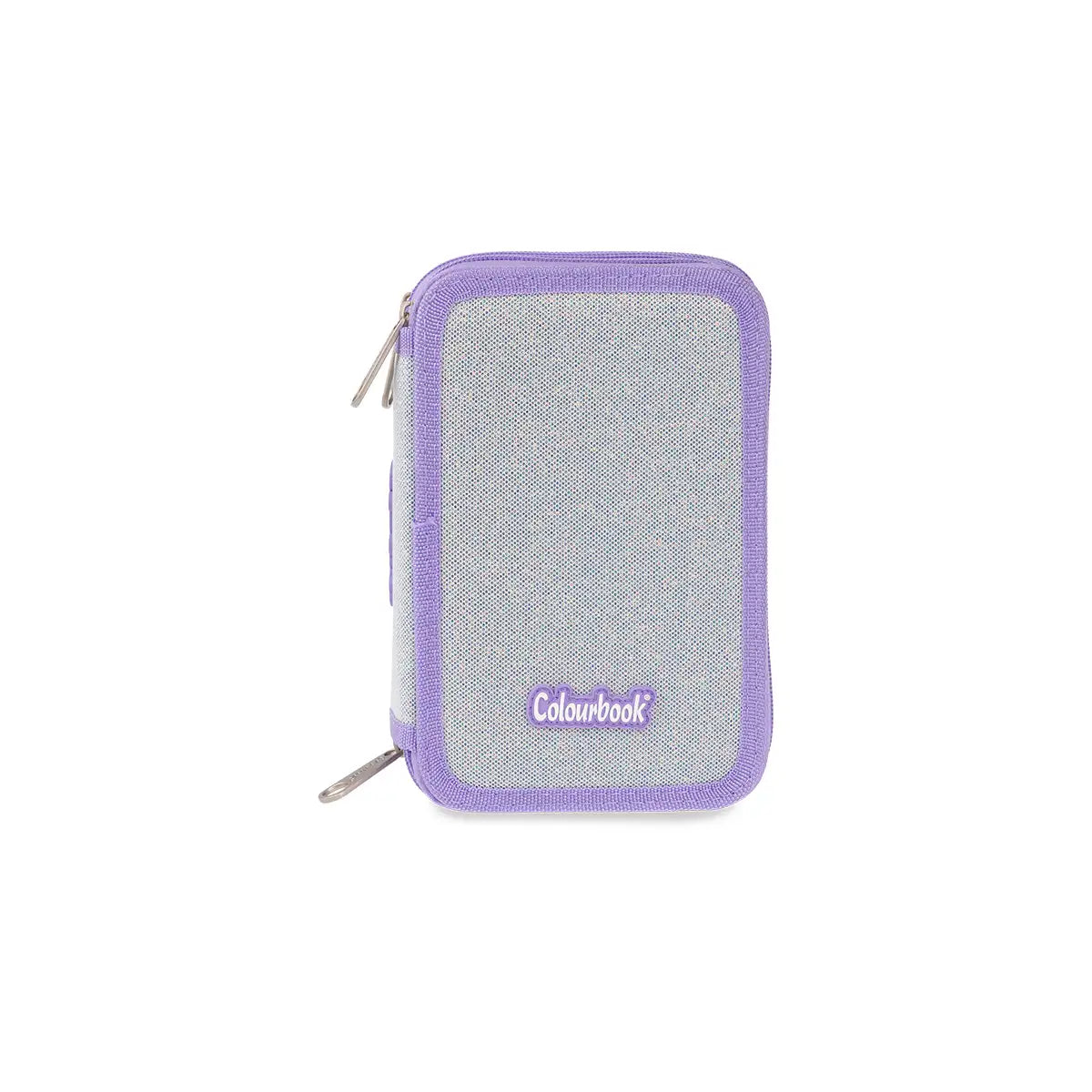 Astuccio 3 zip Glitter - Colourbook