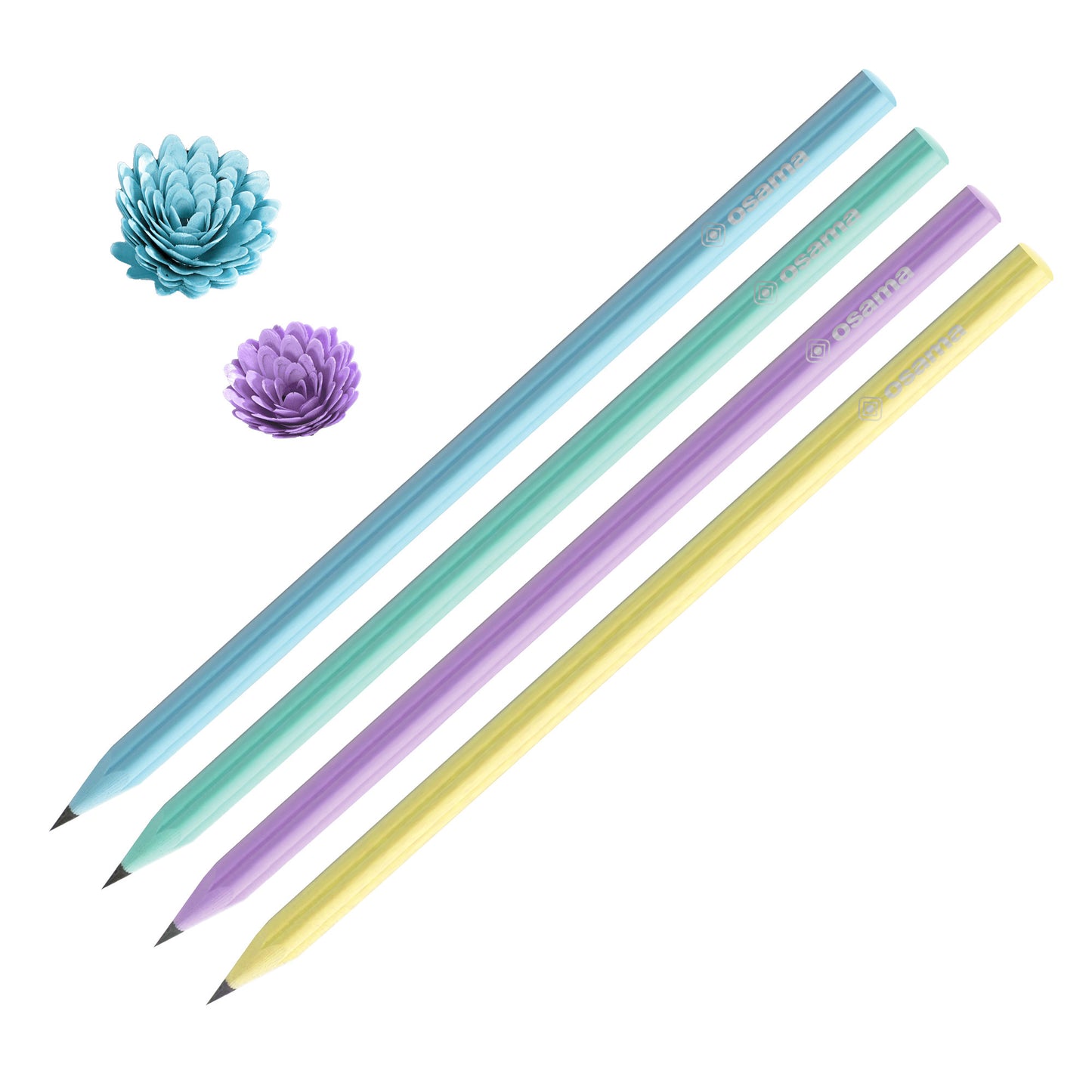 Matita con fusto a fiore HB Rainbow Pastel - Osama