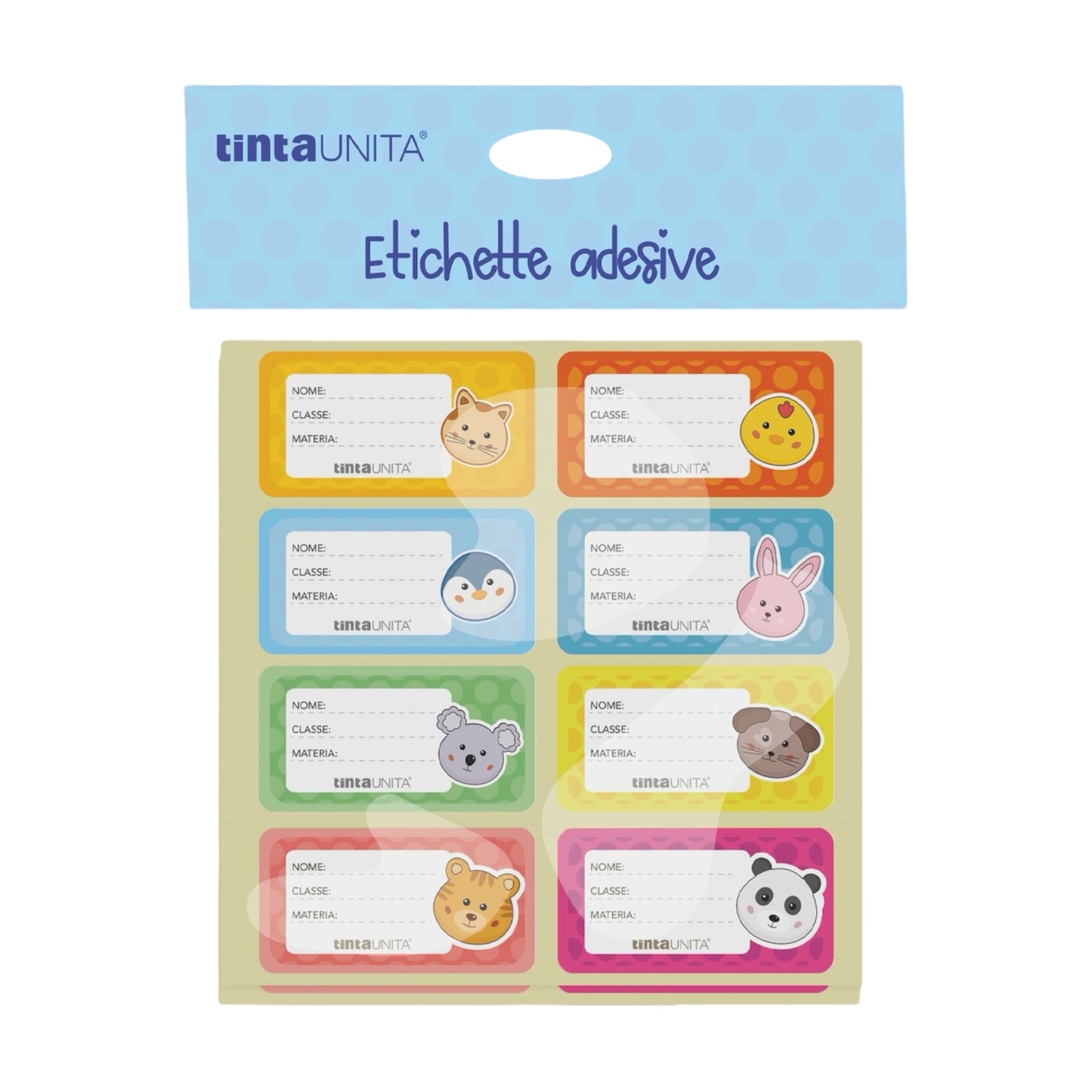 Etichette Adesive Portanome - Tinta Unita