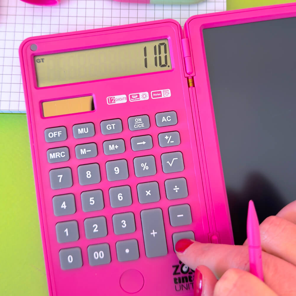 Calcolatrice con Lavagnetta Lcd - Tinta Unita Bubble Tea