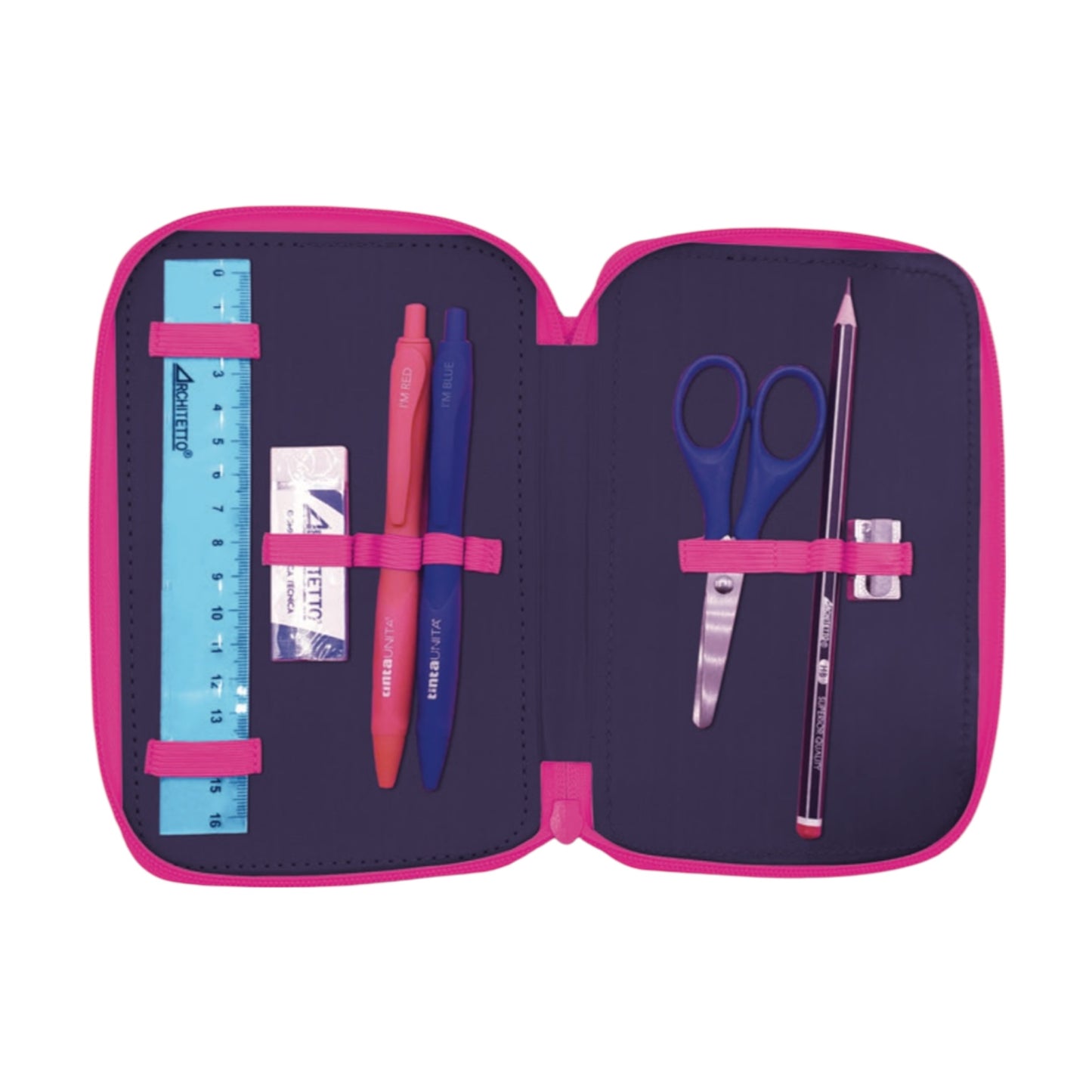 Astuccio 3 Zip Crazy Girl - Tinta Unita Click