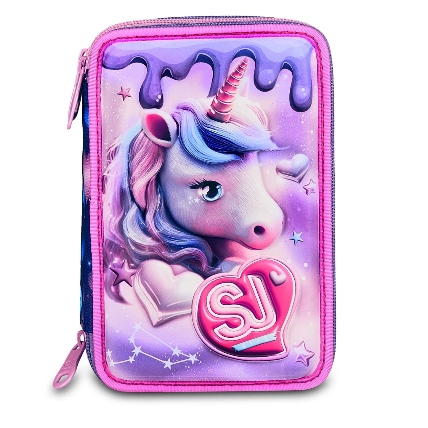 Astuccio 3 Zip 3D - Pixie Unicorn