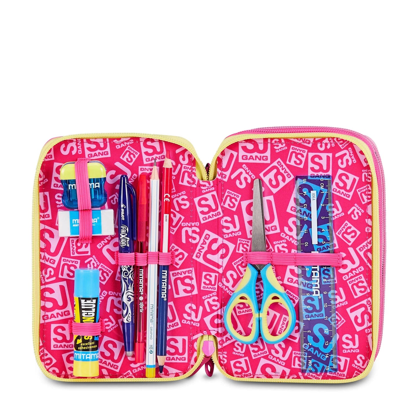 Astuccio 3 Zip - Joyful Pins Girl