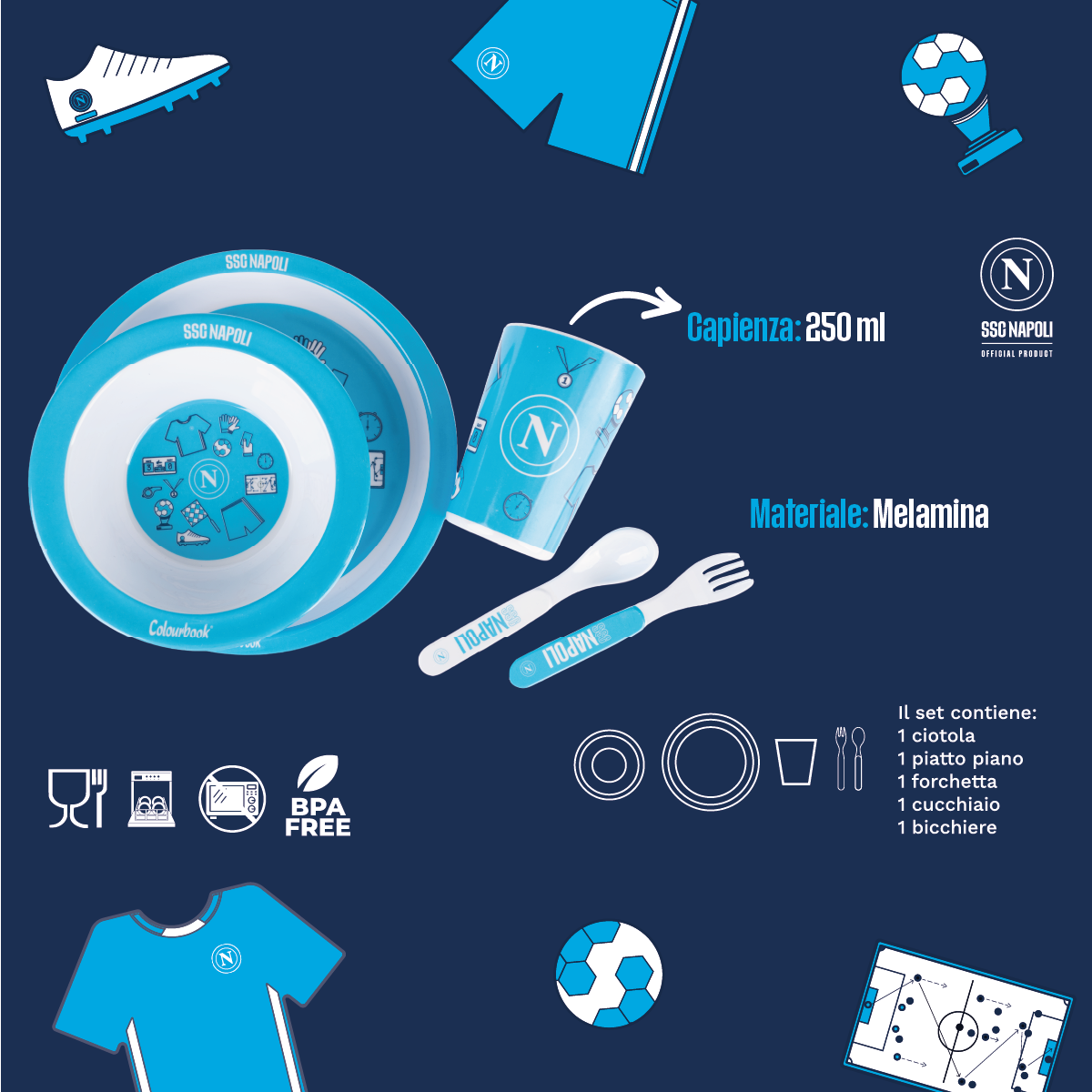 Set pappa per bambini SSC Napoli