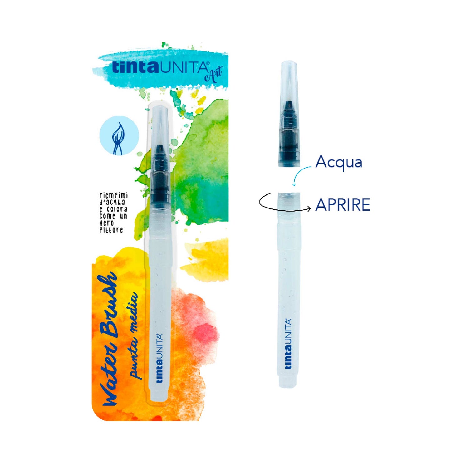 Pennello Water Brush Tinta Unita Art