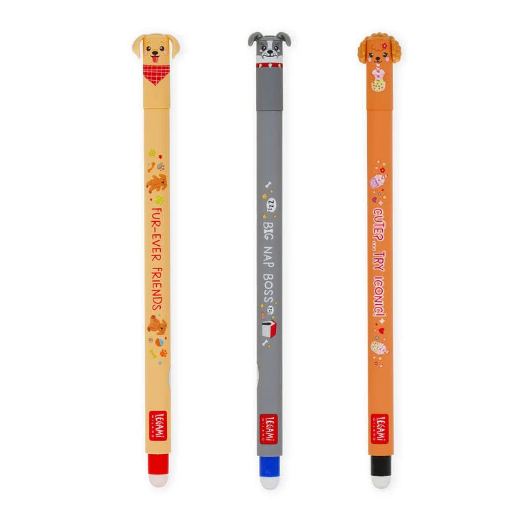 Set di 3 Penne Gel Cancellabili - Fur-ever Friends - Erasable Pen