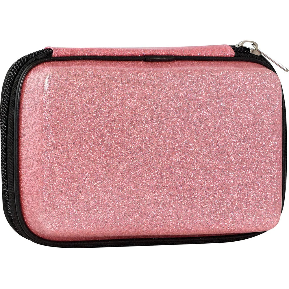 Astuccio Corredo Maxi Zip Glitter Rosa - Comix