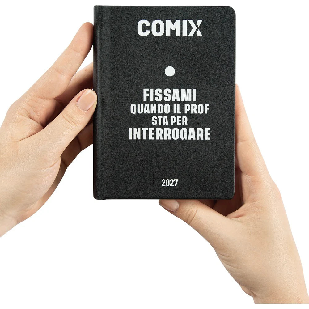 Diario 16 Mesi 2026/27 - COMIX - Giornaliero Nero/Bianco