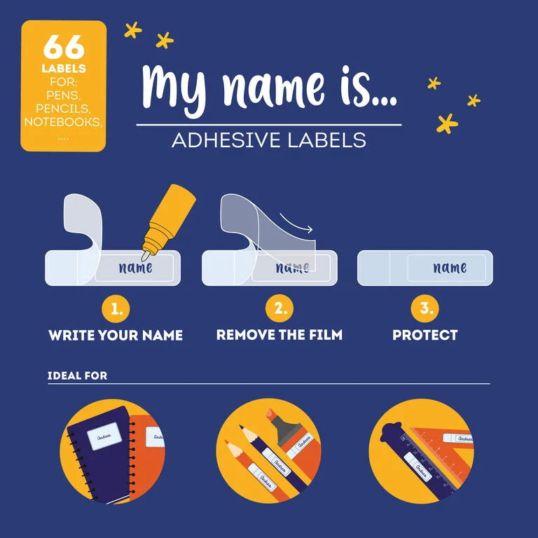 Etichette Adesive con Pellicola Protettiva - My Name Is... - Space