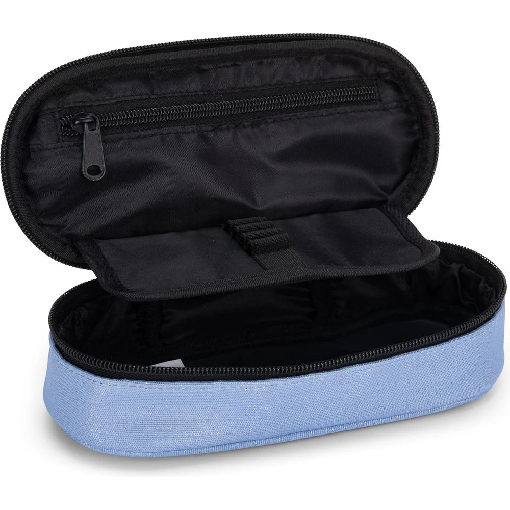 Astuccio ovale COMIX Lurex Azzurro