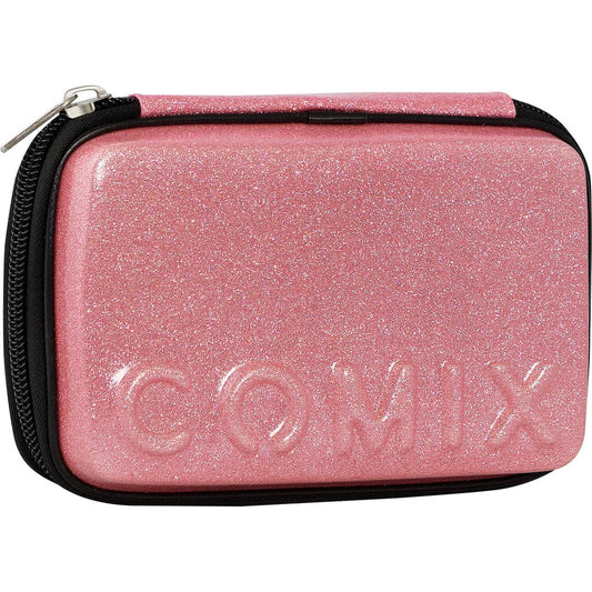 Astuccio Corredo Maxi Zip Glitter Rosa - Comix