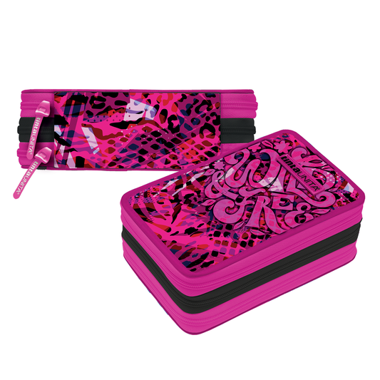 Astuccio 3 Zip Wild & Free - Tinta Unita Teen