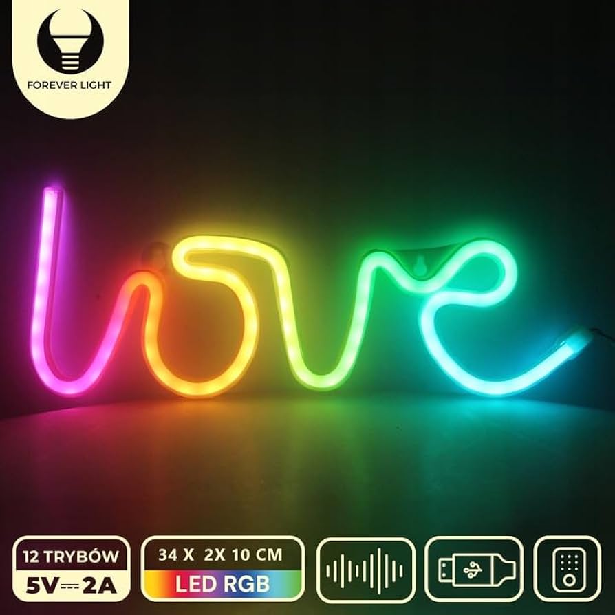Lampada Neon Led Love - Forever
